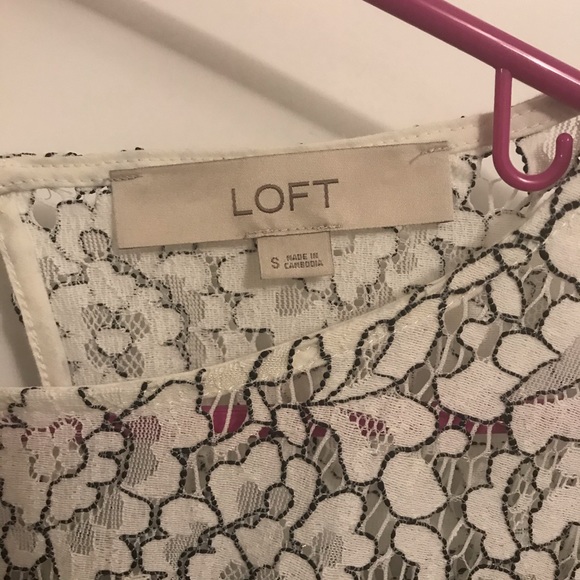 Loft -Sheer Lace Bell Sleeved Top - Picture 3 of 3